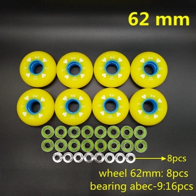 Роликовые коньки колеса 83 62 ГБ/64/68/70/72/76/80 мм - Цвет: yellow 62