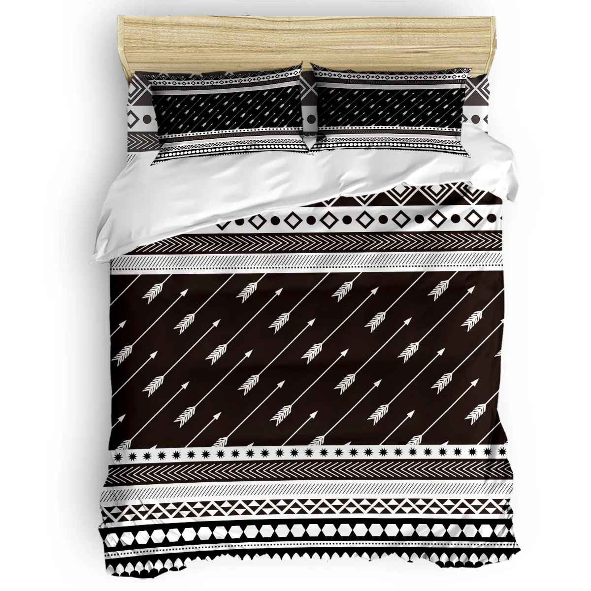 

Aztec Arrowhead Duvet Cover Set Vintage Floral Art Design Collection of 3/4pcs Bedding Set Bed Sheet Pillowcases Cover Set