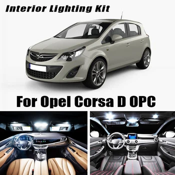 

11pcs Car LED light bulbs for Opel Corsa D OPC Canbus Interior Lamp Dome Reading light Bulbs Xenon White deechooll
