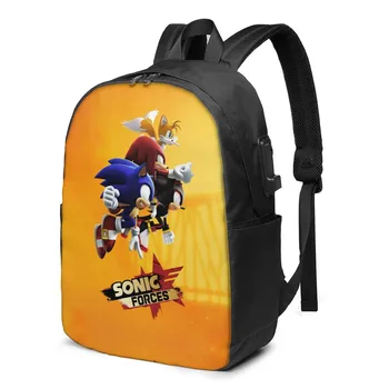 

Movie Sonic The Hedgehog Keychain Usb Backpack Sticker Poster Sonic Cosplay School Bag