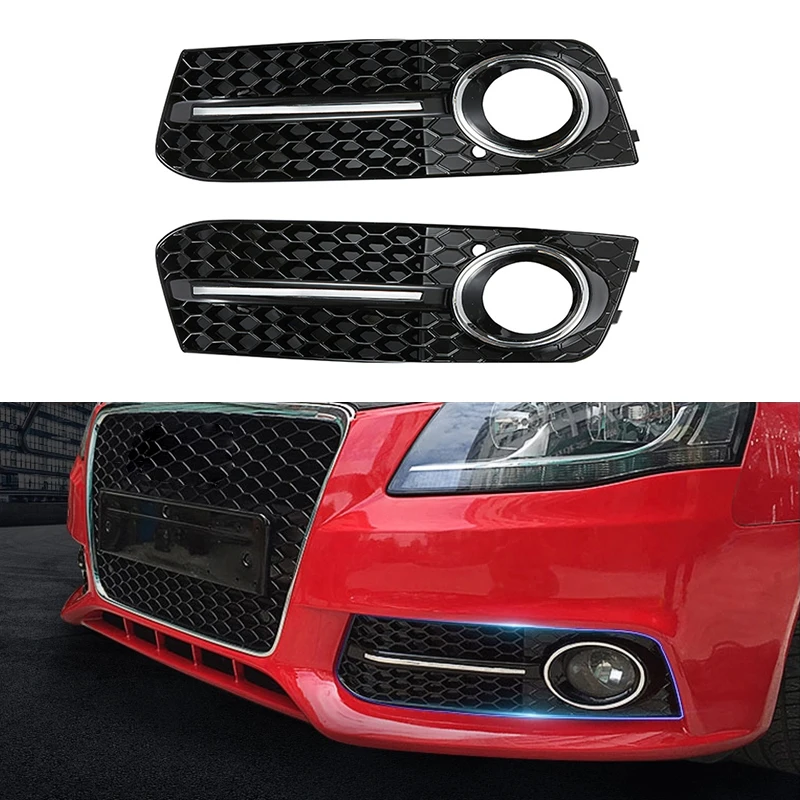 1 Pair Car Front Fog Light Grille Grill Cover Car Front Bumper Light