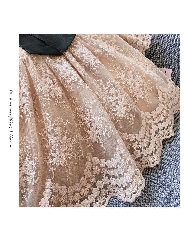 Зимнее бархатное платье для девочек; бархатное кружевное платье принцессы для девочек; теплое модное платье для девочек; теплое кружевное платье для девочек