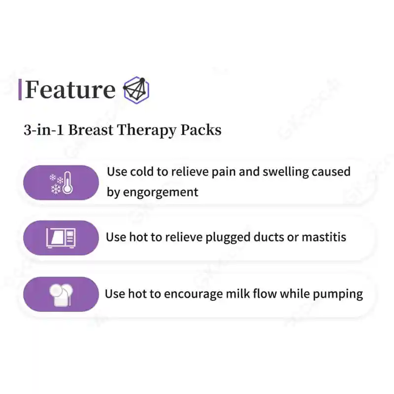 Magic Gel Breast Therapy Pack Nursing Pads Cold & Warm Compress for  Breastfeeding, 5-Pack