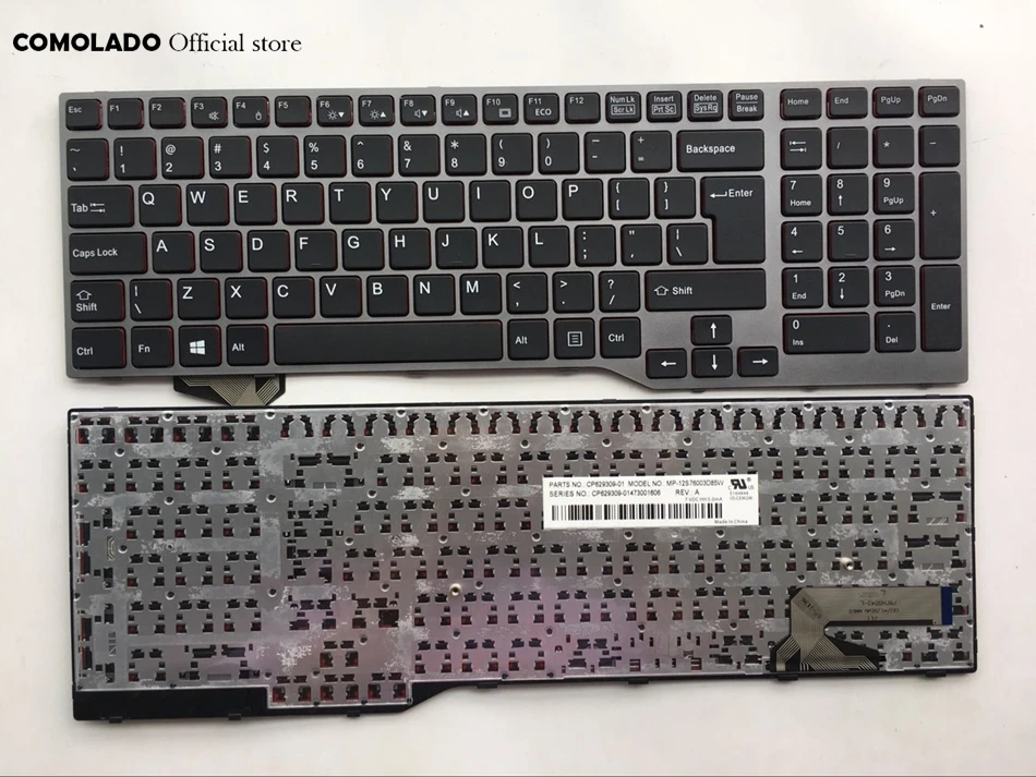 Us-teclado portátil internacional para fujistu e754 lifebook