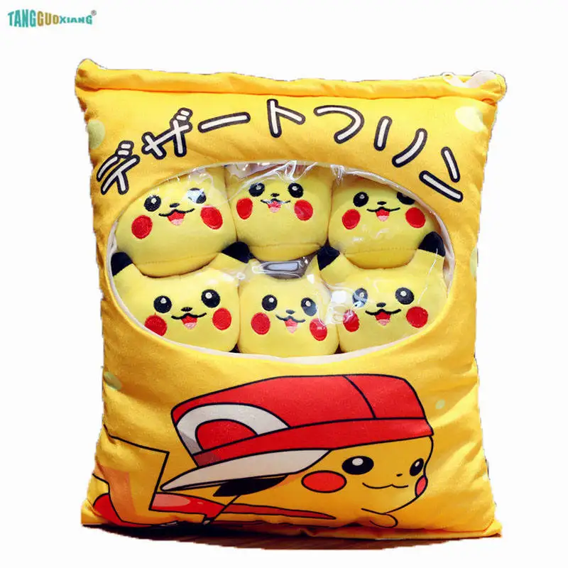 Kawaii Doraemon Пикачу карандаш Shinchan плюшевый мишка кролик подушка милая мягкая игрушка подушки детский подарок спинка диван подушка