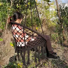 Подвесной гамак, качели для спальни, открытый, скандинавский, для маленьких детей, для детей, Круглый, вязаный