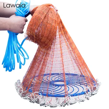BIG DEAL ❤️ Lawaia landing net fish Cast Net Fishing Network USA Fishing Trap Hand-throw Fly Fish Network with iron Sinkers netting fish net - discount item 46% OFF Sports & Entertainment