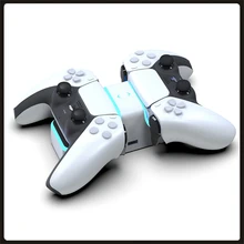 PS5 Wireless Controller Dual Charger USB Schnelle Lade Cradle Dock Station Stand mit Led-anzeige