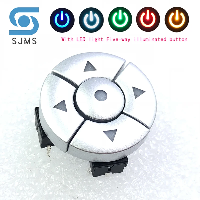 5 stücke/1set 5 weg richtung Kombination Mit Licht Schalter mit Pfeil Punkte taste 8*8mm DIP 6 Pin Micro Taktile Taste schalter – Detail 8