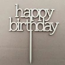

2021 New Arrive Cake Topper Happy Birthday Cake Accessories Birthday Party Suplies 15x9cm