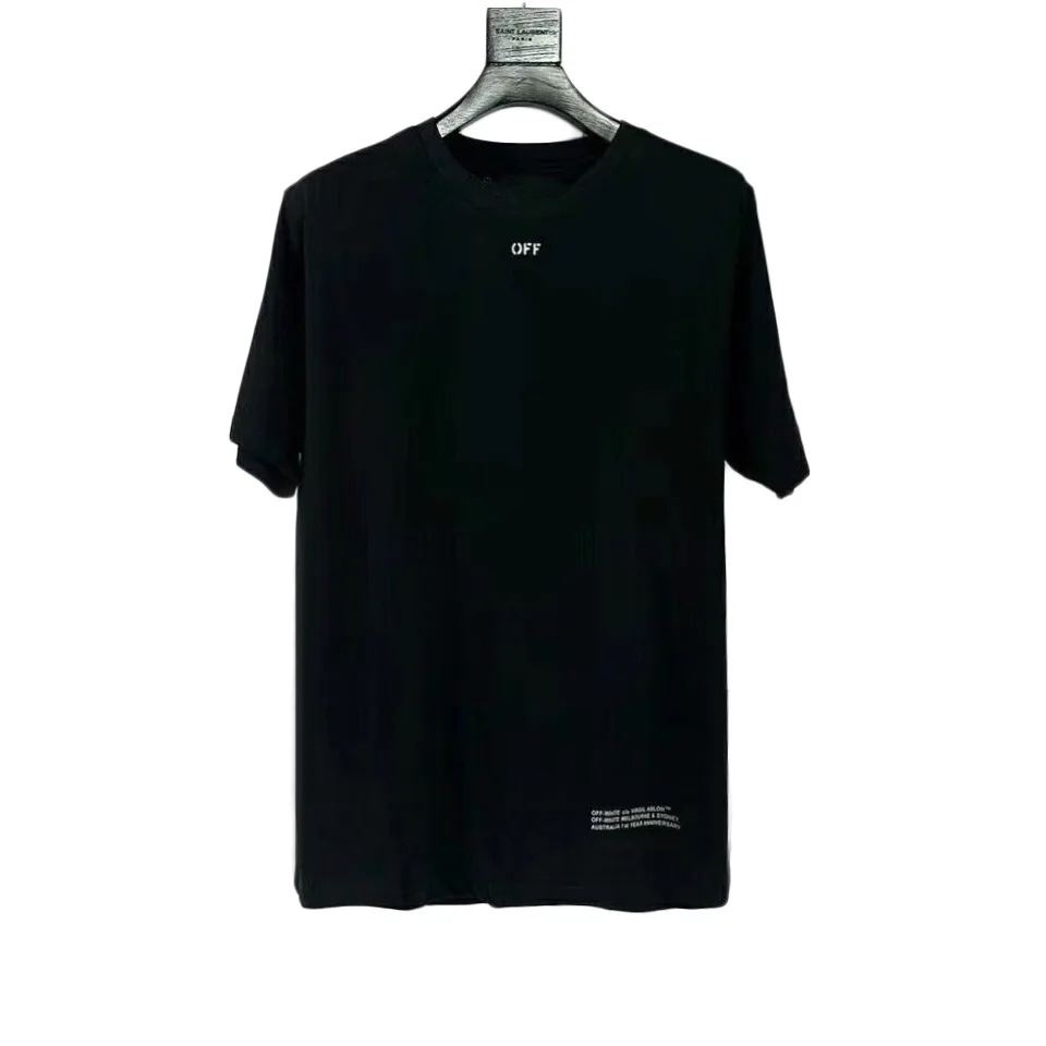 

Correct Version off Ow White 19ss Qualified 3m Reflective Gradient Men And Women Celebrity Style Pure Cotton Short-sleeved T-shi