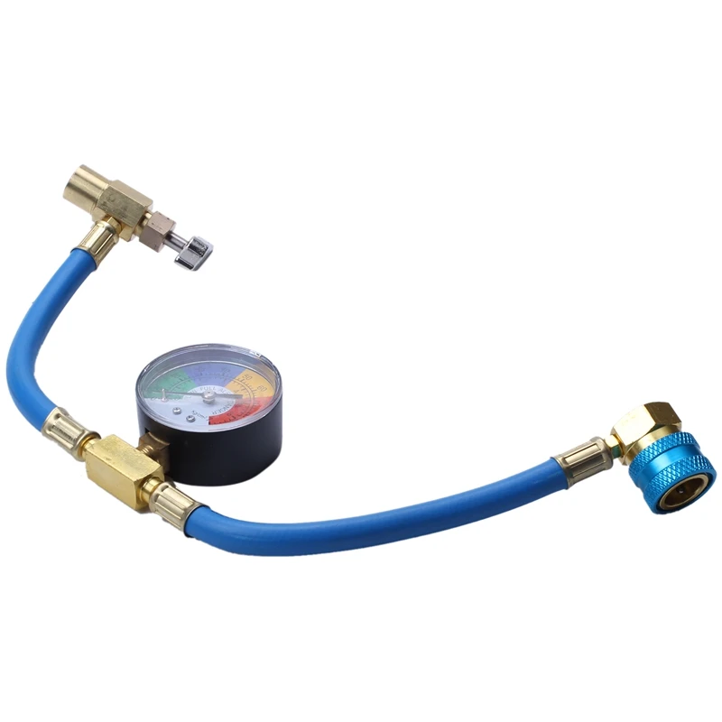 A/C R-1234YF Car Air Conditioning Refrigerant Filling Hose Manifold Pressure Gauge |