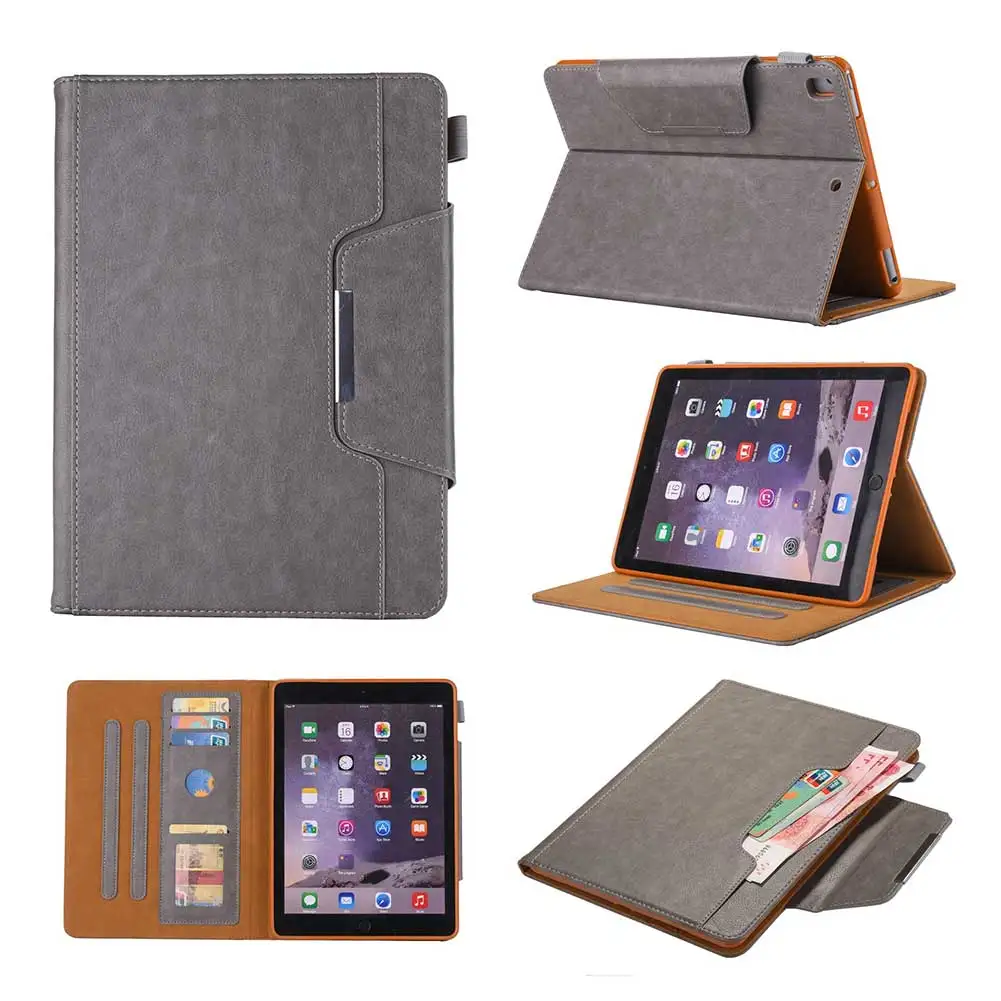Умный чехол с функцией автоматического сна для iPad 10," Tabelt, бизнес-чехол из искусственной кожи, флип-чехол с подставкой для iPad 7 поколения, чехол - Цвет: Gray