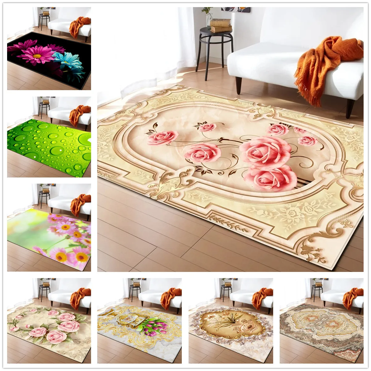 Fox print floor mat digital stamp pad kitchen bathroom floor mat bathroom carpet 