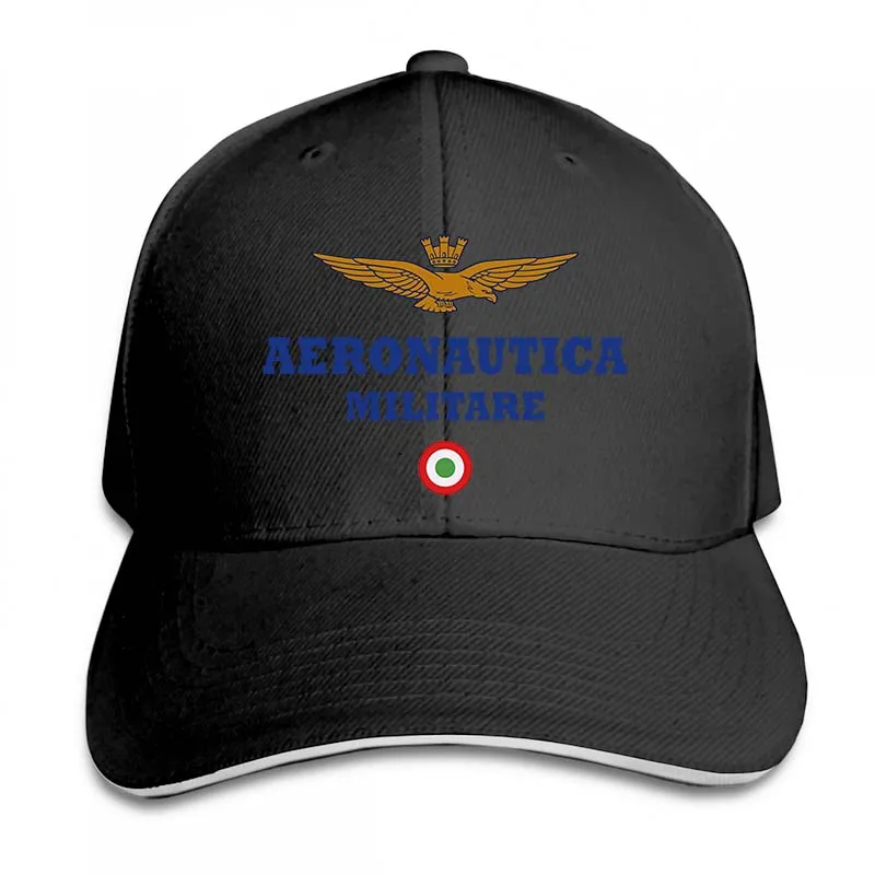 Aeronautica militare бейсбольная кепка с логотипом для мужчин и женщин, Кепка-Дальнобойщик, модная Регулируемая Кепка - Цвет: 2-Black