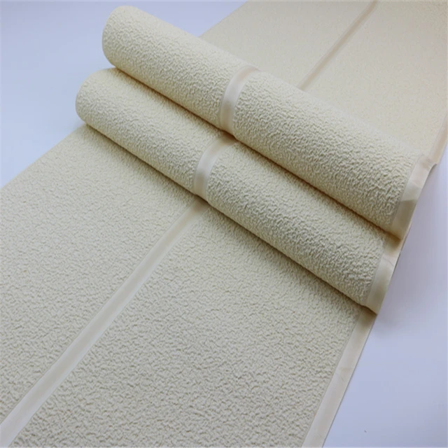 9.5m Roll Modern Deerskin Velvet Wallpaper Non-woven Fabric 3D Stripe Living Room Bedroom TV Background Wall Stickers 90101