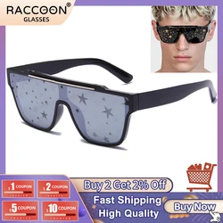 Vintage Luxury Brand Design Oversized Frame Star Falt Top Sunglasses Women Men Fashion Classic Retro Female Sun Glasses Uv400
