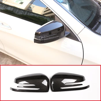 

For Mercedes Benz A CLA GLA GLK Class W176 W117 X156 X204 Carbon Fiber ABS Chrome Side Door Rearview Mirror Cap Cover Trim 2 Pcs