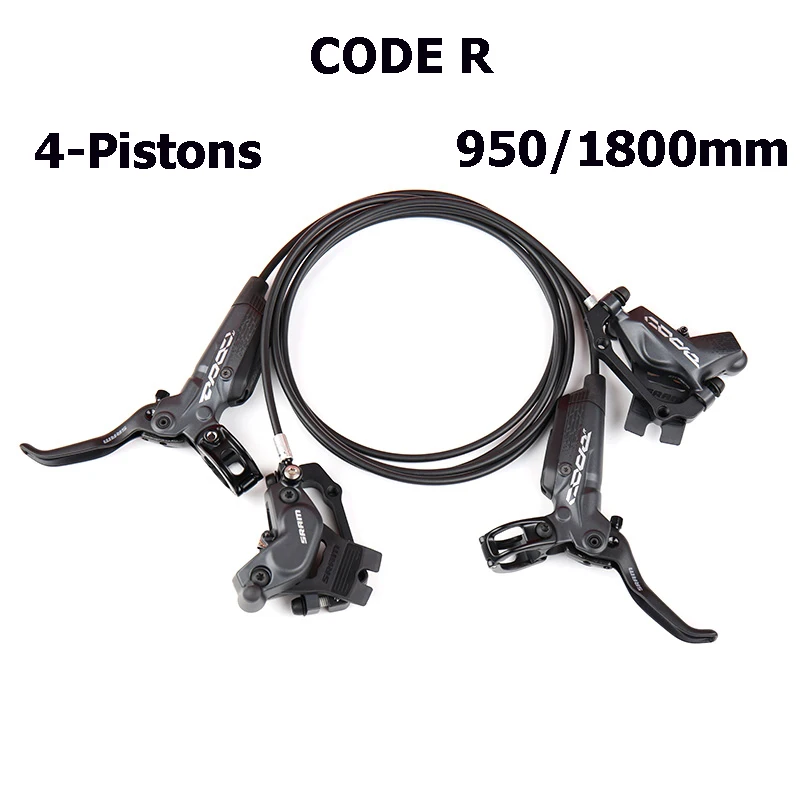 Гидравлический дисковый тормоз SRAM CODE R 4-поршни диффузионное серое переднее и