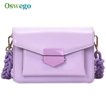 

Oswego Braided Shoulder Strap Design Luxury PU Leather Crossbody Bags Women Bags 2020 New Female Shoulder Messenger Bag Ladies