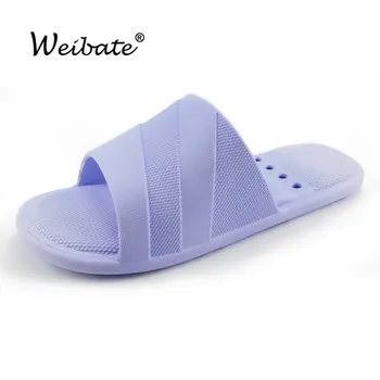 

WEIBATE Summer Women's Slippers Flip-flop Sandals Ladies Home Bathroom Leaky Slippers Non-slip Breathable Ladies Slippers