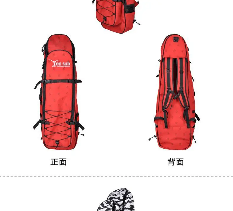 Yon Sub Дайвинг охотничий карбоновый длинный плавник сумка портативный ласты сумка для глубокого погружения оборудование рюкзак