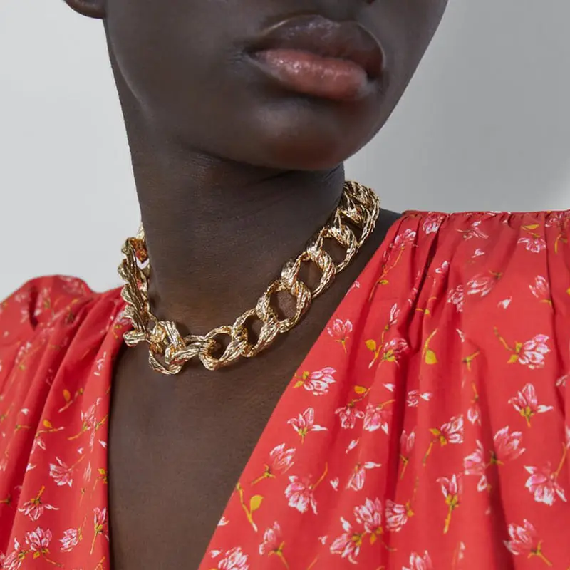 Колье-Чокеры для женщин с цепочкой JUST FEEL ZA, золотого цвета, геометрические круги, ожерелье с подвеской, бохо макси, массивные вечерние ювелирные изделия