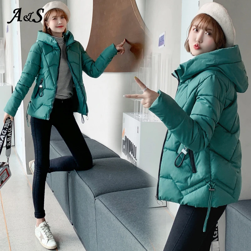 

Winter Coat Women Plus Size Elegant Hood Winter Jacket Women Coat 2019 Parka Slim Loose New Padde Mujer Winter Coats and Jacket