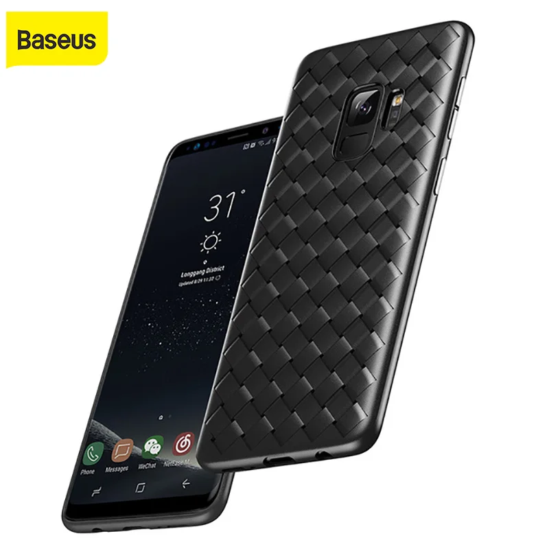 Чехол Baseus для телефона Samsung S9 Plus роскошный сетчатый матовый Силиконовый чехол с