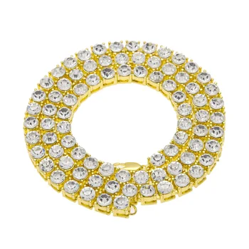 

Ice out hip hop large zircon crystal 30 inch necklace Miami Cuban chain men's tennis chain necklace jewelry