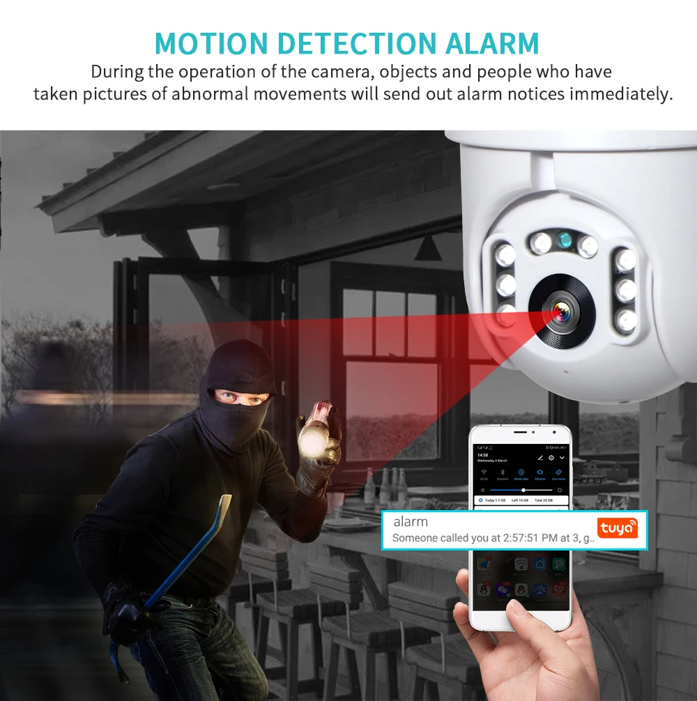 SHIWOJIA TUYA PTZ IP камера 1080P HD наружная WiFi Беспроводная купольная для автоматического