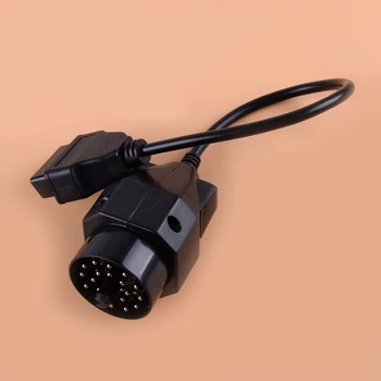 

beler New Black 20pin to 16pin OBD2 OBDII Round Diagnostic Adapter Cable Connector Auto Fit for Old BMW