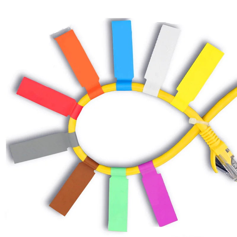 

A4 Cable Adhesive Sticker Cable Label Paper Waterproof Color P-Shaped like a Knife Computer Room Network Cable Stickers Cable La