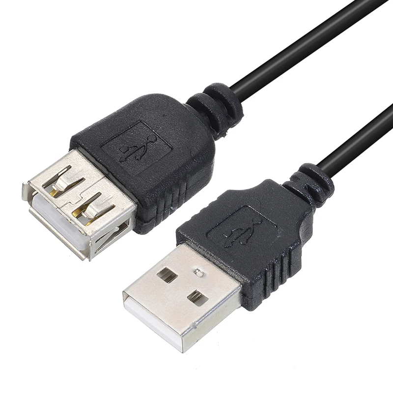 USB кабель-удлинитель 70 см папа-мама USB 2,0 кабель-удлинитель Черный USB удлинитель Кабель для зарядки и передачи данных Шнур