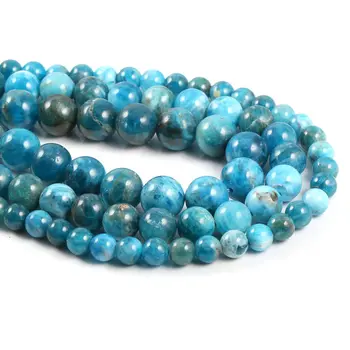 

Natural stone beads Apatite Stone 6/8/10/12mmRound Ball loose beads for Jewelry Making Necklace DIY Bracelets Accessories
