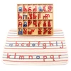 Montessori Language Wood 5 Sets Small Movable Alphabet Red & Blue with Mat for Small Movable Alphabets Toys Education Preschool 1