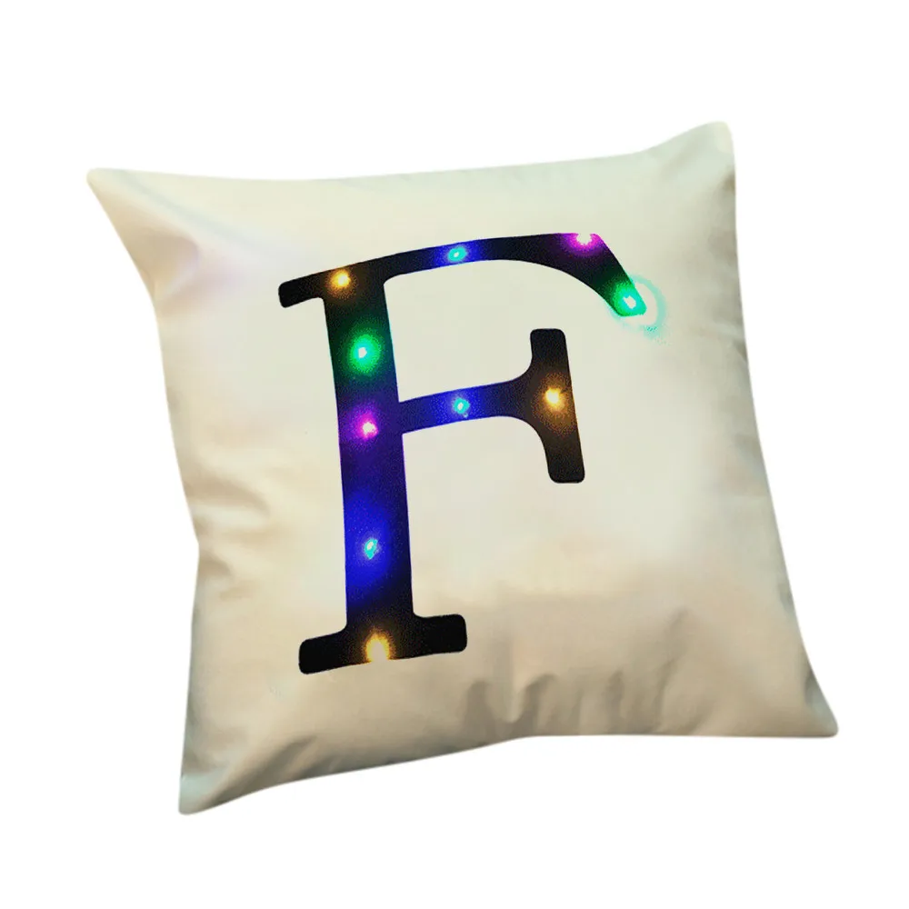 The New Color Lights Christmas Pillow LED Lights Pillow Creative Printing Linen