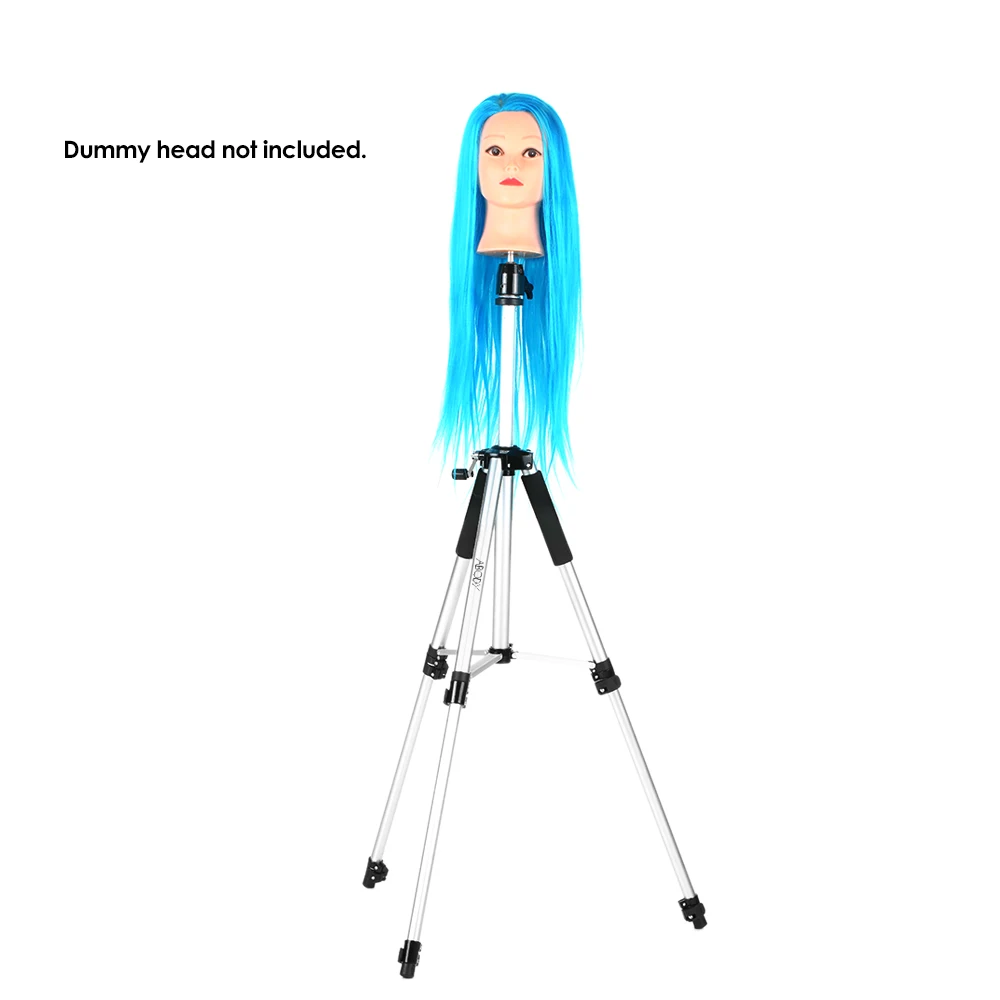 

Abody Adjustable Wig Tripod Stand with Carry Bag 3 Section Head Mannequin Head Holder Hairdressing Training Tripod Wig Holder