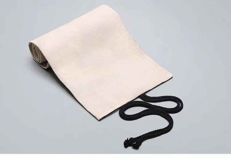 Solid color handmade canvas colored pencil curtain drawing special storage bag large capacity men's and women's roll pen bag