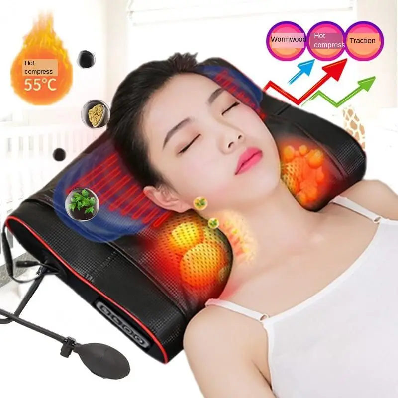 

Cervical Electric Massage Forward And Reverse Kneading Massager Infrared Heating Wormwood Hot Compress Adjustable Airbag Pillow