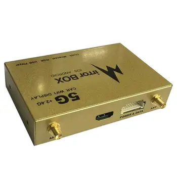 

Car WIFI Mirror Box for Android iOS Mobile Phone Navigation to LCD Monitors Universal A/V Mirror Converter 5G