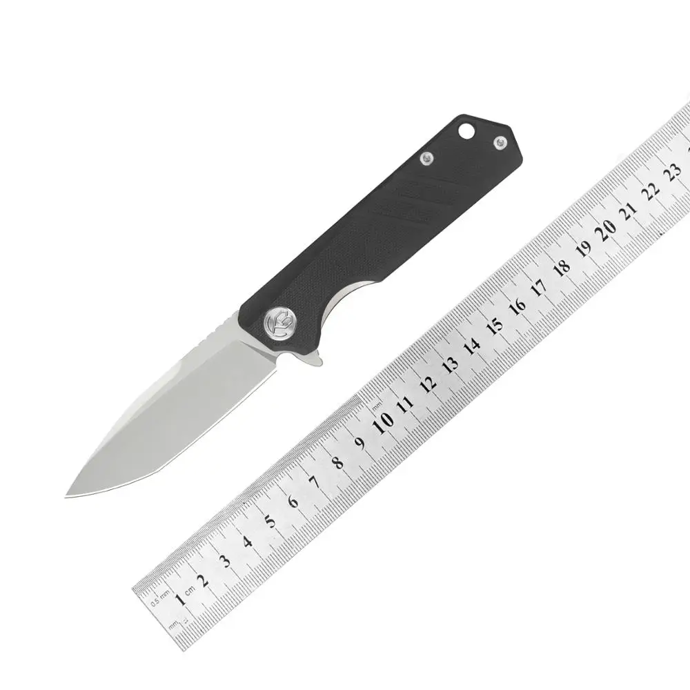 Kubey KB144 тактический складной карманный нож, AUS-10 лезвие с G10 ручкой, Открытый Охота - Цвет: Черный