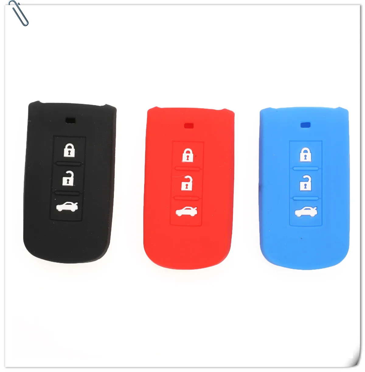 Jingyuqin 30x для Mitsubishi Outlander Lancer 10 Pajero Sport EX ASX Colt Grandis L200 Smart 3 кнопки силиконовый чехол для ключей от машины крышка