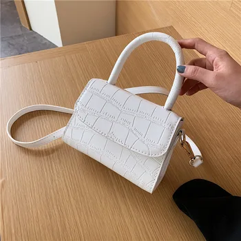 

Mini Stone Pattern Pu Leather Crossbody Bag For Women 2020 Female Totes Handbag Brand Design Small Women Shoulder Bags