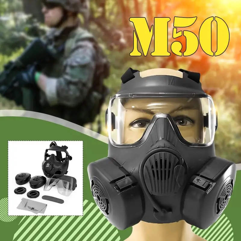 

Respirator Gas Mask Full Face Masks Chemical Protection Anti-Dust Filter with Eye Goggle Workplace Safety Protection
