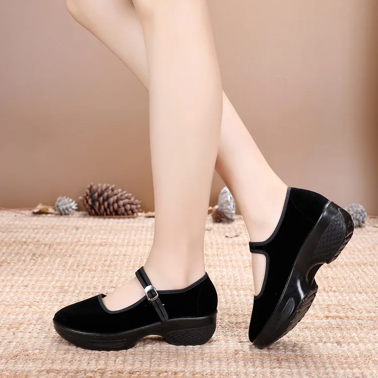 

Chrysanthemum Hutong 816 Spring And Summer Jazz Fitness Jump Dance Shoe Dance Shoes Women's Soft-Sole Elevator Shoes Modern Shoe