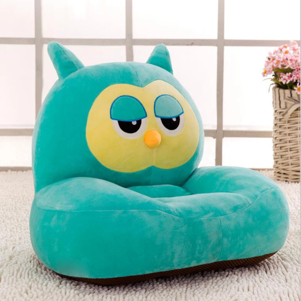 Baby Kids Foldable Sofa Infant Cartoon Seat Chair Children Plush Toys Without Filler Inside Only Cover