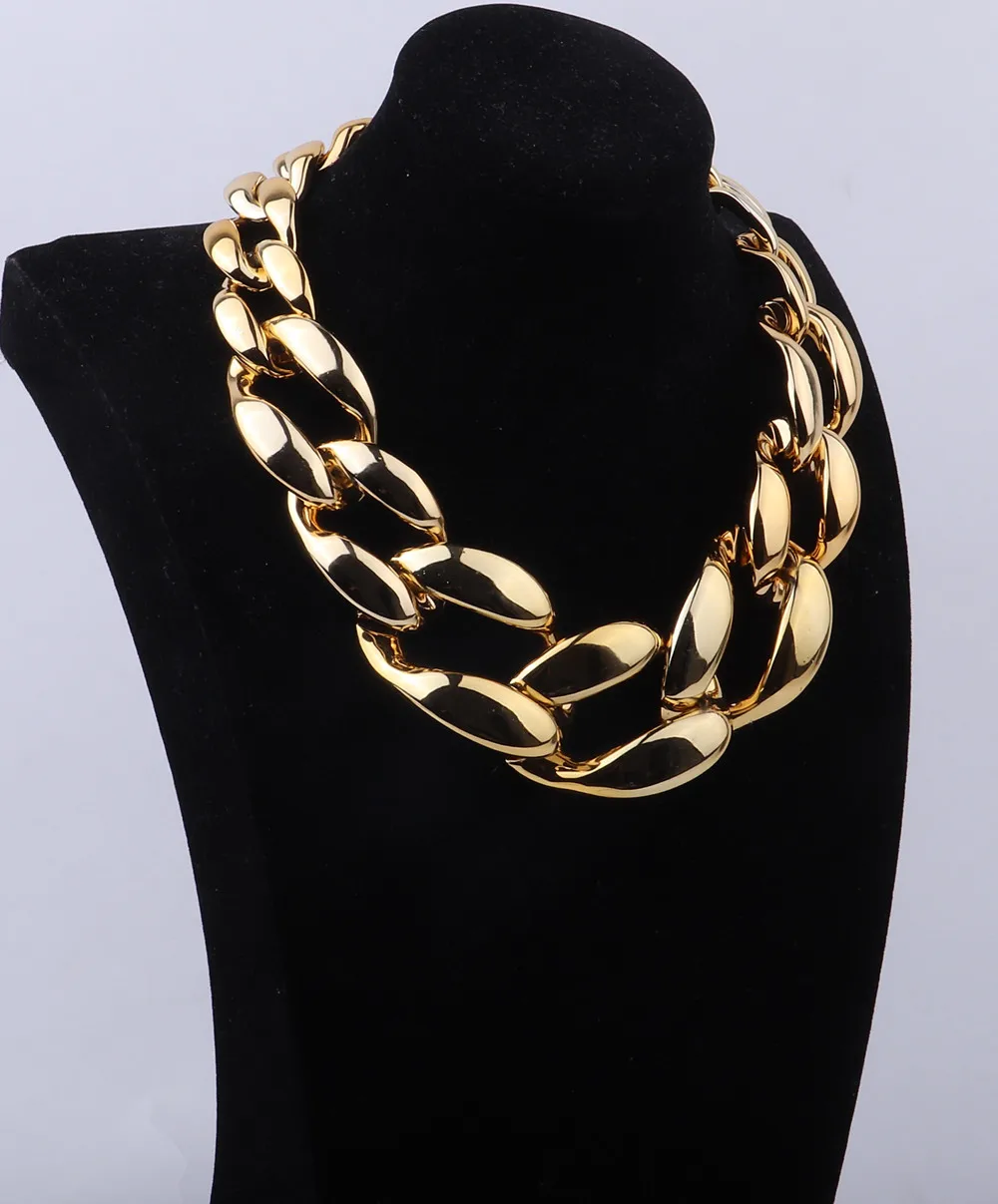 Chunky Chain Necklace Acrylic Link Necklace Long Chain -   Chunky  chain necklaces, Fashion necklace, Black necklace statement