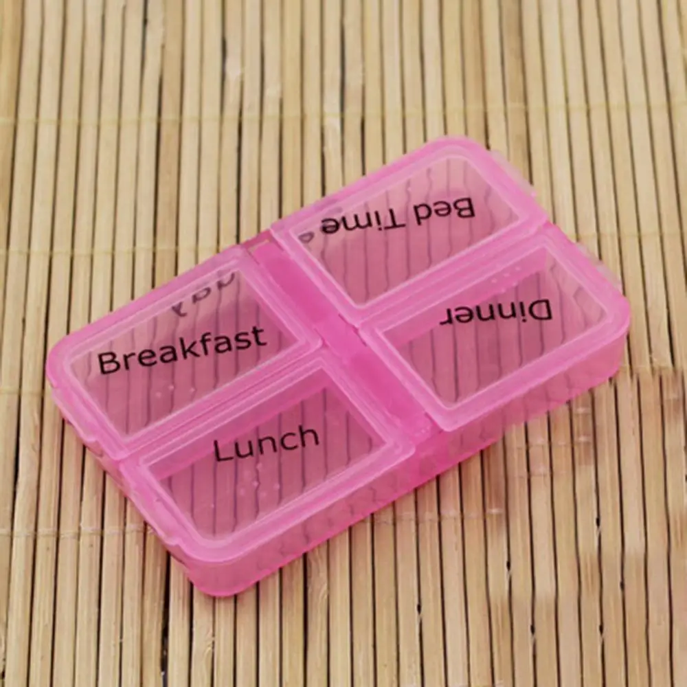 Weekly 7 Days Pill Box 28 Compartments Pill Organizer Plastic Medicine Storage Dispenser Cutter Drug Cases for Home Travel