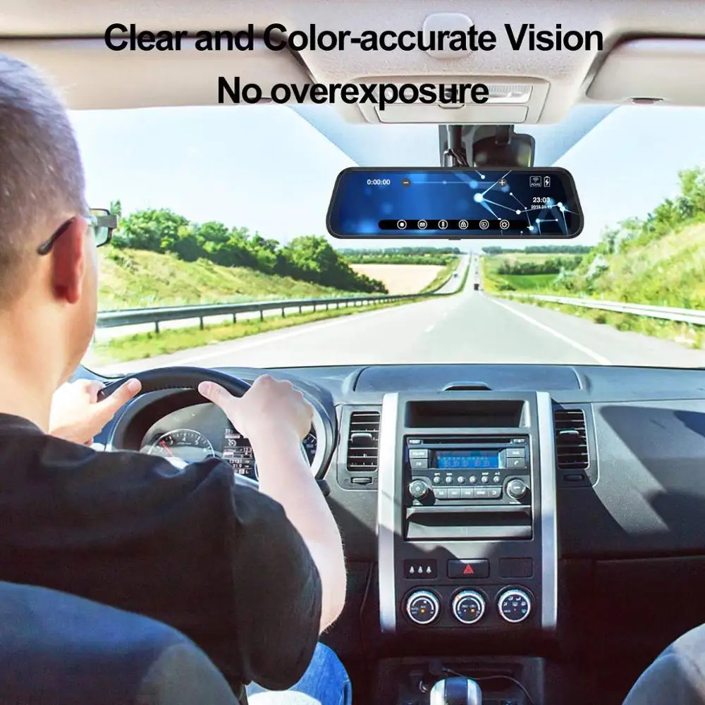 Видеорегистратор автомобильный 10 дюймов 4G Android 8 1 FHD 1080P ADAS|Видеорегистраторы| |